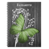 Groen bijtend Butterfly - Notitieboek (Voorkant)