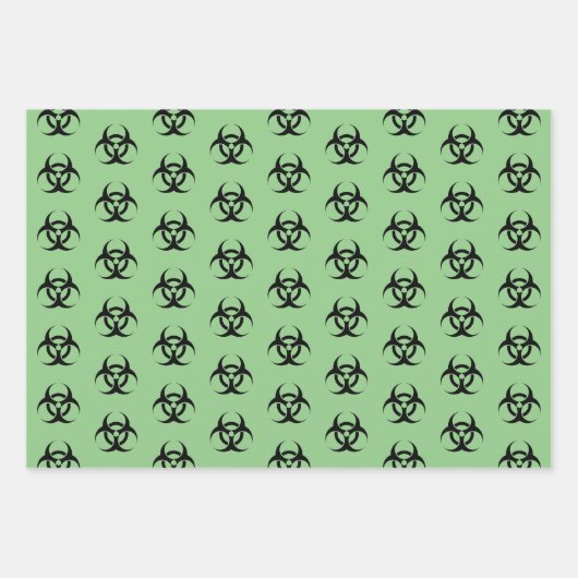 Groen biogevaar inpakpapier vel (Voorkant 2)