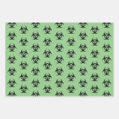 Groen biogevaar inpakpapier vel (Voorkant)