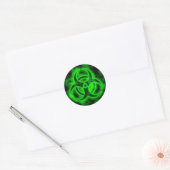 Groen biogevaar ronde sticker (Envelop)