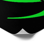 Groen biogevaarsymbool poster (Hoek)