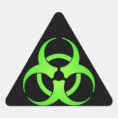 Groen biogevaarsymbool sticker (Voorkant)
