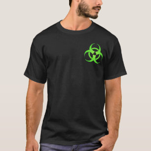 Groen biogevaarsymbool T-shirt