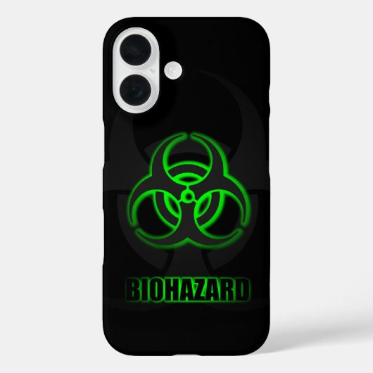 Groen biogevaarsymbool voor gloeien Case-Mate iPhone case (Achterkant)