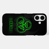 Groen biogevaarsymbool voor gloeien Case-Mate iPhone case (Achterkant (horizontaal))