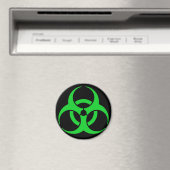 Groen biohazard-symbool magneet (Insitu (Vaatwasser))