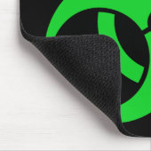 Groen biohazard-symbool muismat (Hoek)