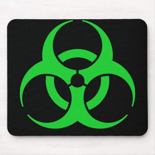 Groen biohazard-symbool muismat (Voorkant)