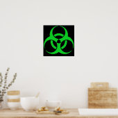 Groen biohazard-symbool poster (Keuken)