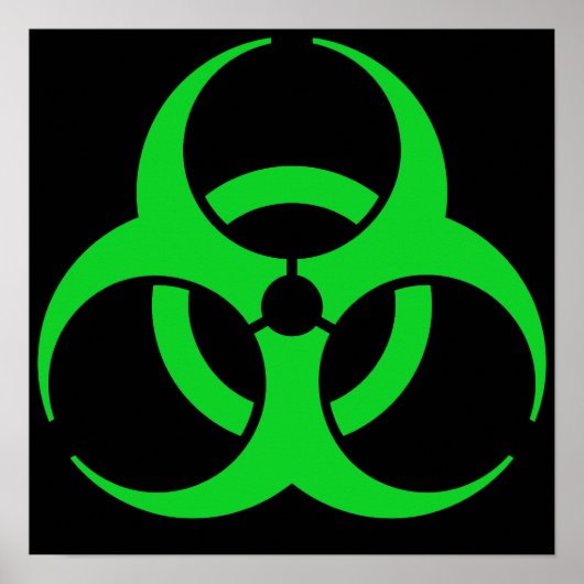 Groen biohazard-symbool poster (Voorkant)