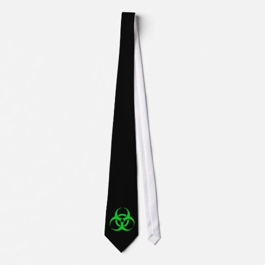 Groen biohazard-symbool stropdas (Voorkant)
