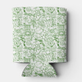 Groen biologisch patroon blikjeskoeler (Achterkant)