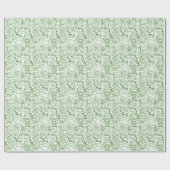 Groen biologisch patroon cadeaupapier (Vlak)