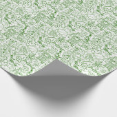 Groen biologisch patroon cadeaupapier (Hoek)