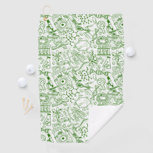 Groen biologisch patroon golfhanddoek