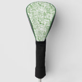Groen biologisch patroon golfheadcover (Voorkant)