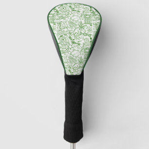Groen biologisch patroon golfheadcover