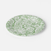 Groen biologisch patroon papieren bordje (Gekanteld)