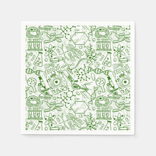 Groen biologisch patroon servet (Voorkant)