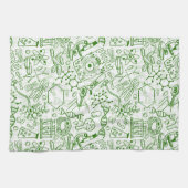 Groen biologisch patroon theedoek (Horizontaal)