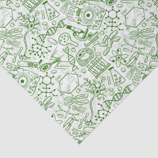 Groen biologisch patroon tissuepapier (Detail)