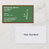 Groen Blackboard met eenvoudige toevoeging Visitekaartje (Voorkant / Achterkant)