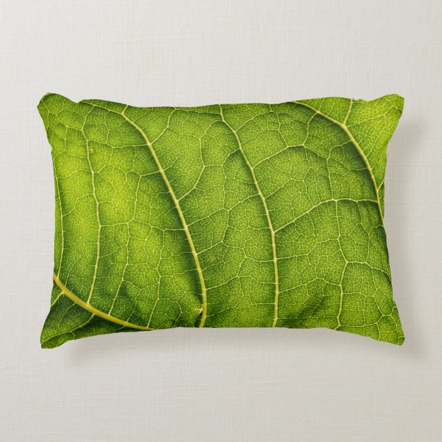 Groen blad accent kussen (Voorkant)