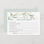 Groen blad Advies & Wensen voor de Nieuwe Heer & M Kaart (Voorkant / Achterkant)