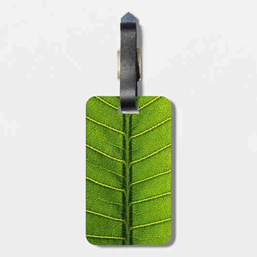 Groen blad bagagelabel (Achterkant verticaal)