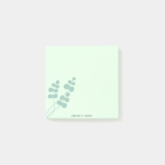 Groen blad Botanische Eucalyptus groen pastel Post-it® Notes (Voorkant)