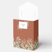 Groen Blad Bruidsfeest Bruiloft Terracotta Bedankdoosjes (Geopend)