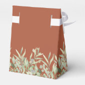 Groen Blad Bruidsfeest Bruiloft Terracotta Bedankdoosjes (Achterkant)