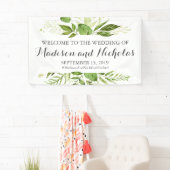 Groen Blad Bruiloft Banner Decoratie, Rustiek Groe (Insitu)