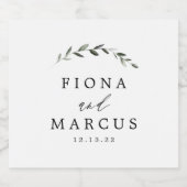 Groen Blad Bruiloft Bier Fles Label Bier Etiket (Enkel label)