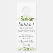 Groen blad bruiloft deur hangers, rustiek groen deurhanger (Voorkant)