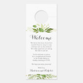 Groen blad bruiloft deur hangers, rustiek groen deurhanger (Achterkant)