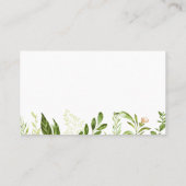 Groen Blad Bruiloft Flat Place Card Rustiek groen Plaatskaartje (Achterkant)