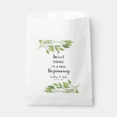 groen blad bruiloft gunst tas zoet einde bedankzakje (Voorkant)