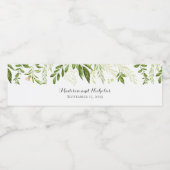 Groen Blad Bruiloft Waterfles Etiketten, Groen Etiket (Enkel label)
