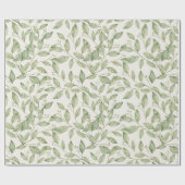 groen blad cadeaupapier (Vlak)