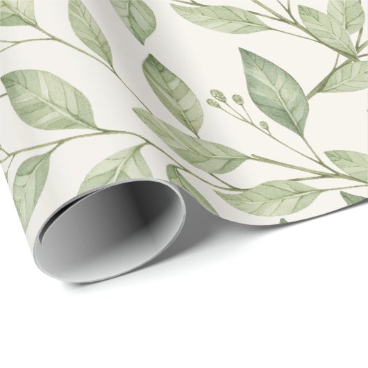 groen blad cadeaupapier (Rol Hoek)
