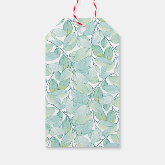 Groen blad dank u voor labels cadeaulabel (Achterkant)