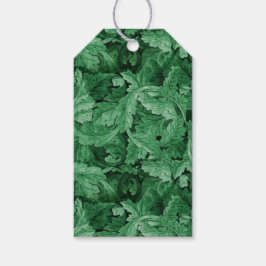 Groen blad (door William Morris) Cadeaulabel