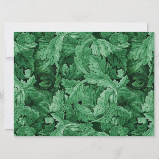 Groen blad (door William Morris) Kaart (Achterkant)