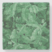 Groen blad (door William Morris) Stenen Onderzetter (Voorkant)