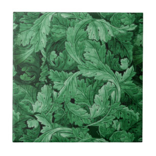 Groen blad (door William Morris) Tegeltje