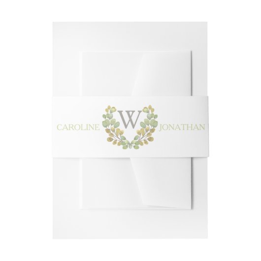 Groen Blad Eenvoud Uitnodiging Buik Banden Uitnodigingen Wikkel (Voorkant Voorbeeld)