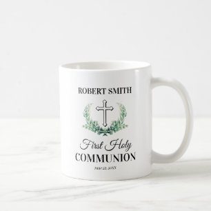 Groen blad eerste communie koffiemok