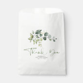 Groen blad elegant dank je wel bedankzakje (Voorkant)