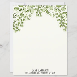 Groen Blad en Bessen Briefpapier